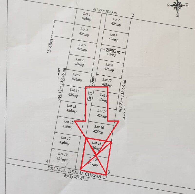 Berceni, zona Persu, str. Postalionului, Dealu Corbului, capat STB 241,